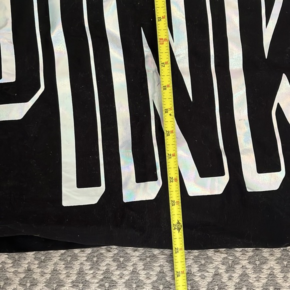 Pink Large Tote Bag Black and Silver Iridescent NWT - Picture 8 of 9